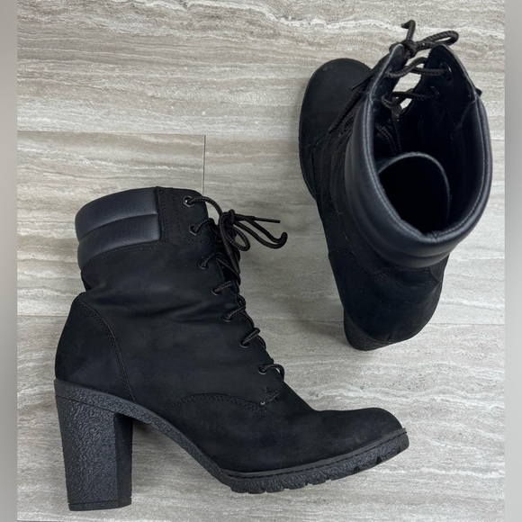 Timberland Tillston Black Nubuck Lace-Up 6in Boots Womens Size 8 - Picture 5 of 11